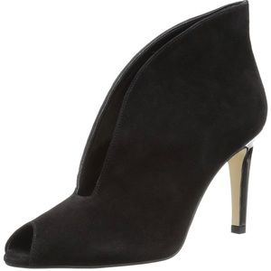 J. Reneé Suede Black Rilla Open- Toed Boot